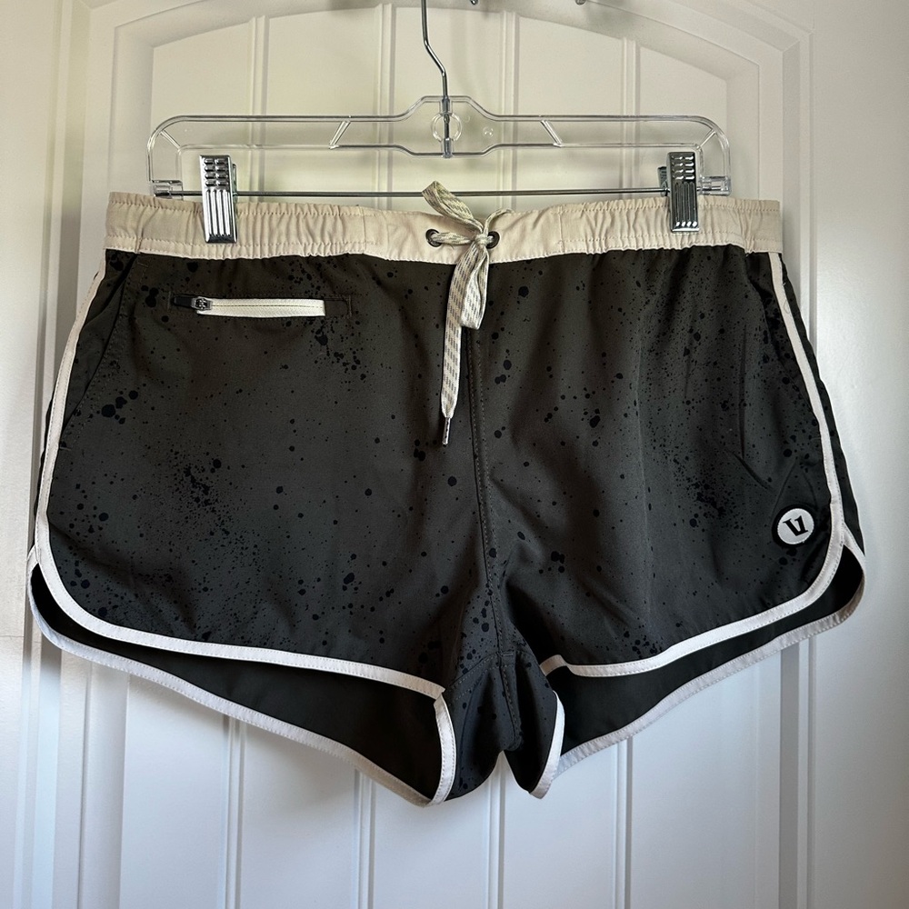 Vuori Black and White Athletic Shorts